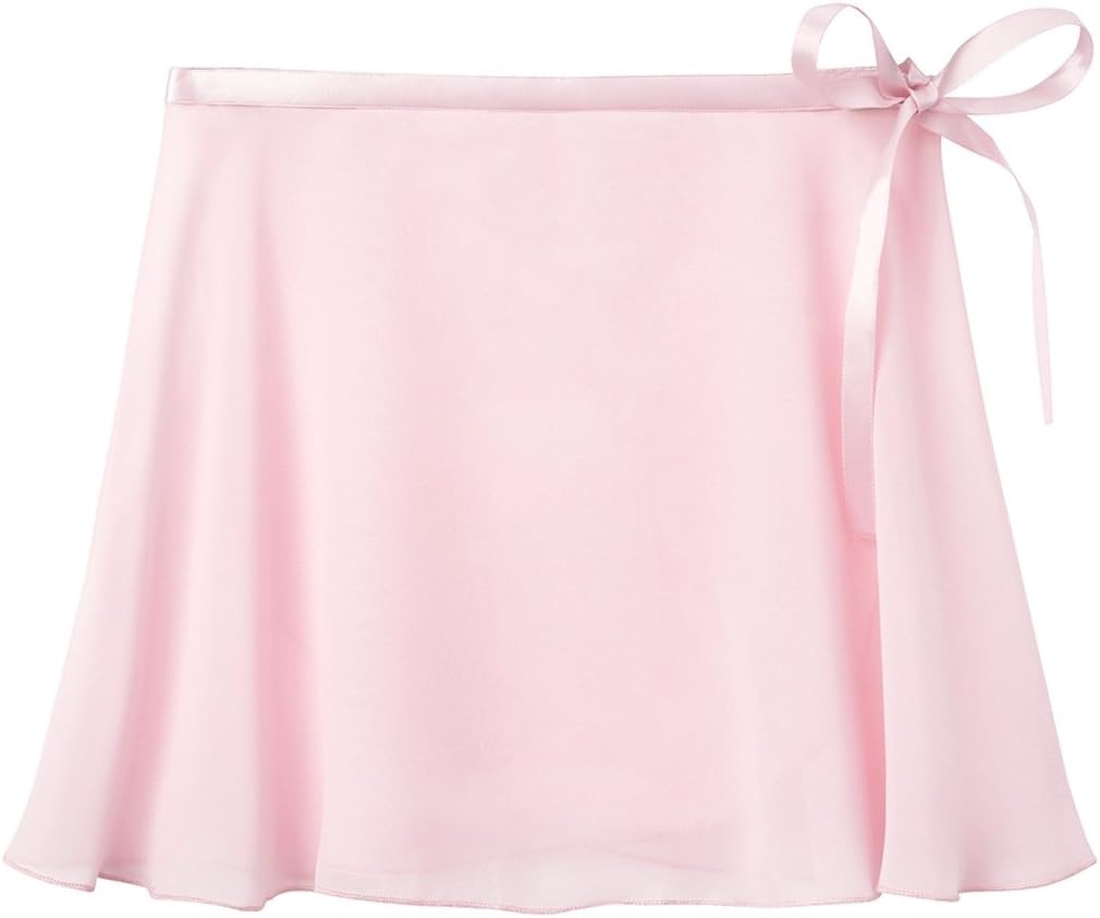 STELLE Ballet Skirt Women Chiffon Wrap Skirt Adjustable Tie Dance Skirts(Ballet Pink)