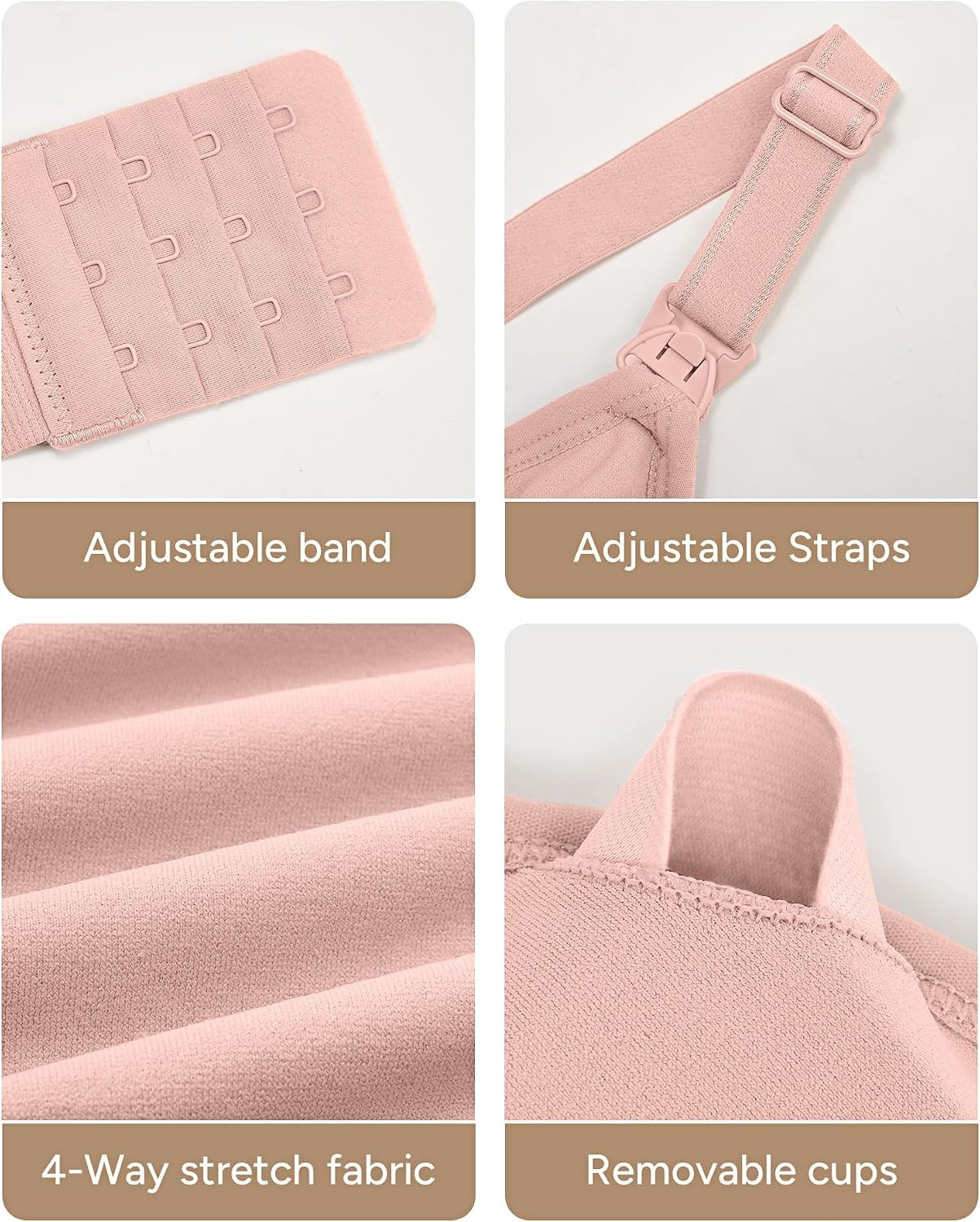 Stelle Nursing Bras Maternity Bralette Seamless for Breastfeeding(Black+beige+rose Pink)