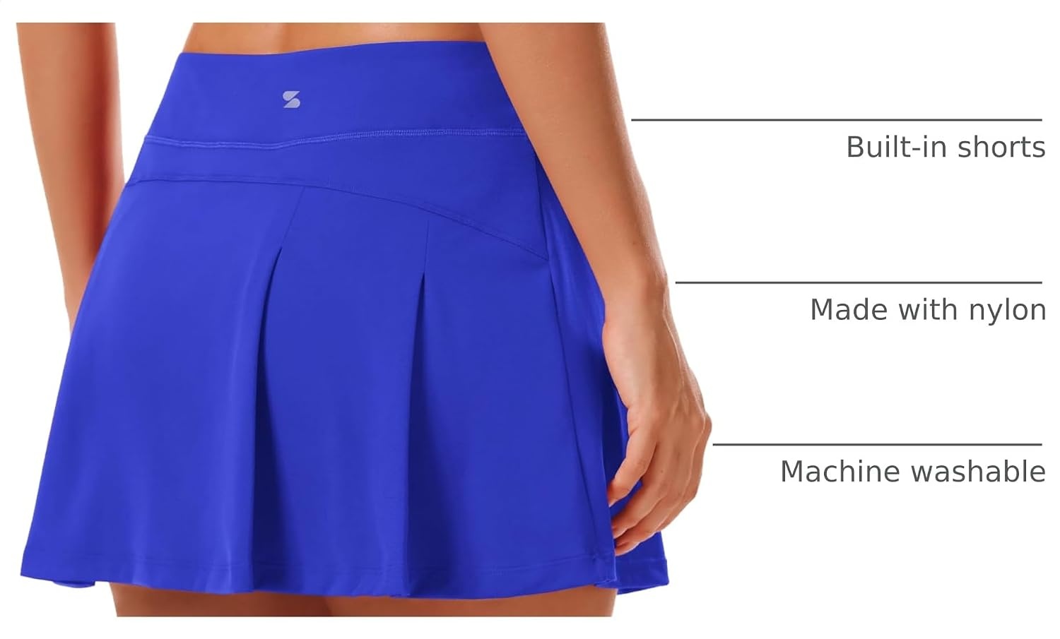 Stelle Women Tennis Skirt High Waisted Athletic Golf Skorts with Pockets | Tummy Control, Built-In Shorts, Deep Pockets, Pleated, Breathable, Lightweight, Tennis, Golf, Pickleball, Running, Workout(Royal Blue)