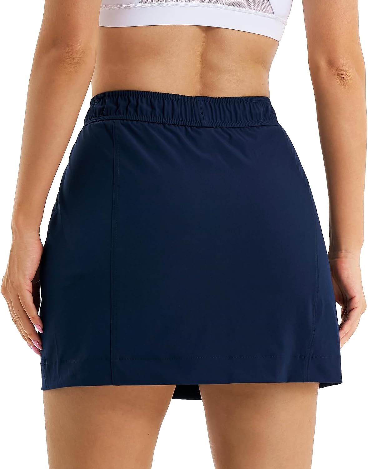 Stelle Women’s Golf Skort Skirts 16″ Hiking Skort for Tennis Outdoors Quick Drying Athletic Workout Skort with Pockets(Navy)