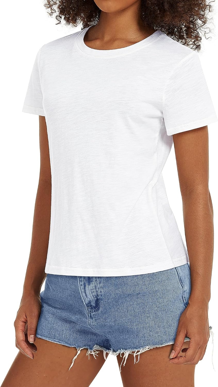 Stelle Women’s Classic Crewneck T-Shirt Cotton Modal Casual Everyday Top