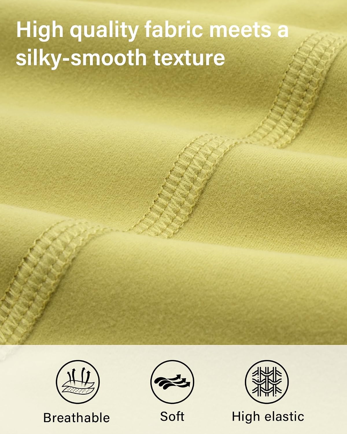 Stelle High Waisted Yoga Leggings with Pockets, Buttery Soft Workout Yoga Pants for Women Tummy Control Running Gym(Brushed Buttery Soft-golden Lime)