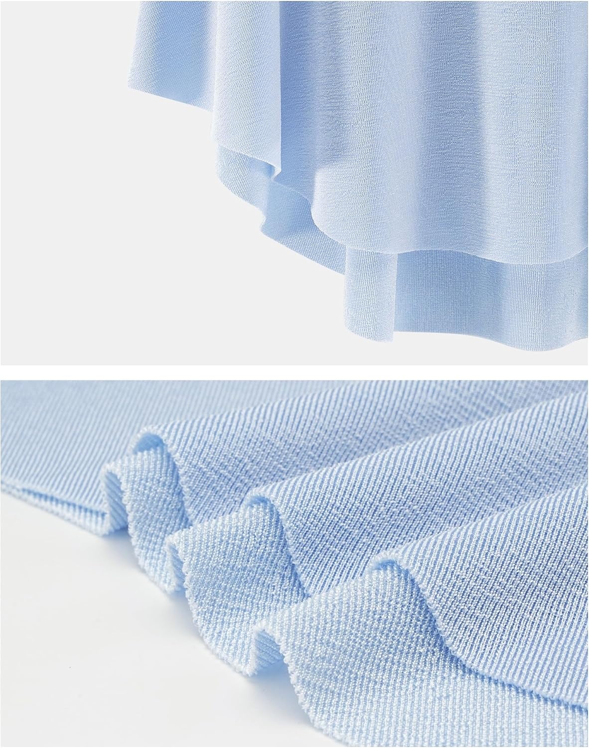 Stelle Ballet Skirt Women Dance Wrap Pull-On Skirts for Adult(Light Blue)