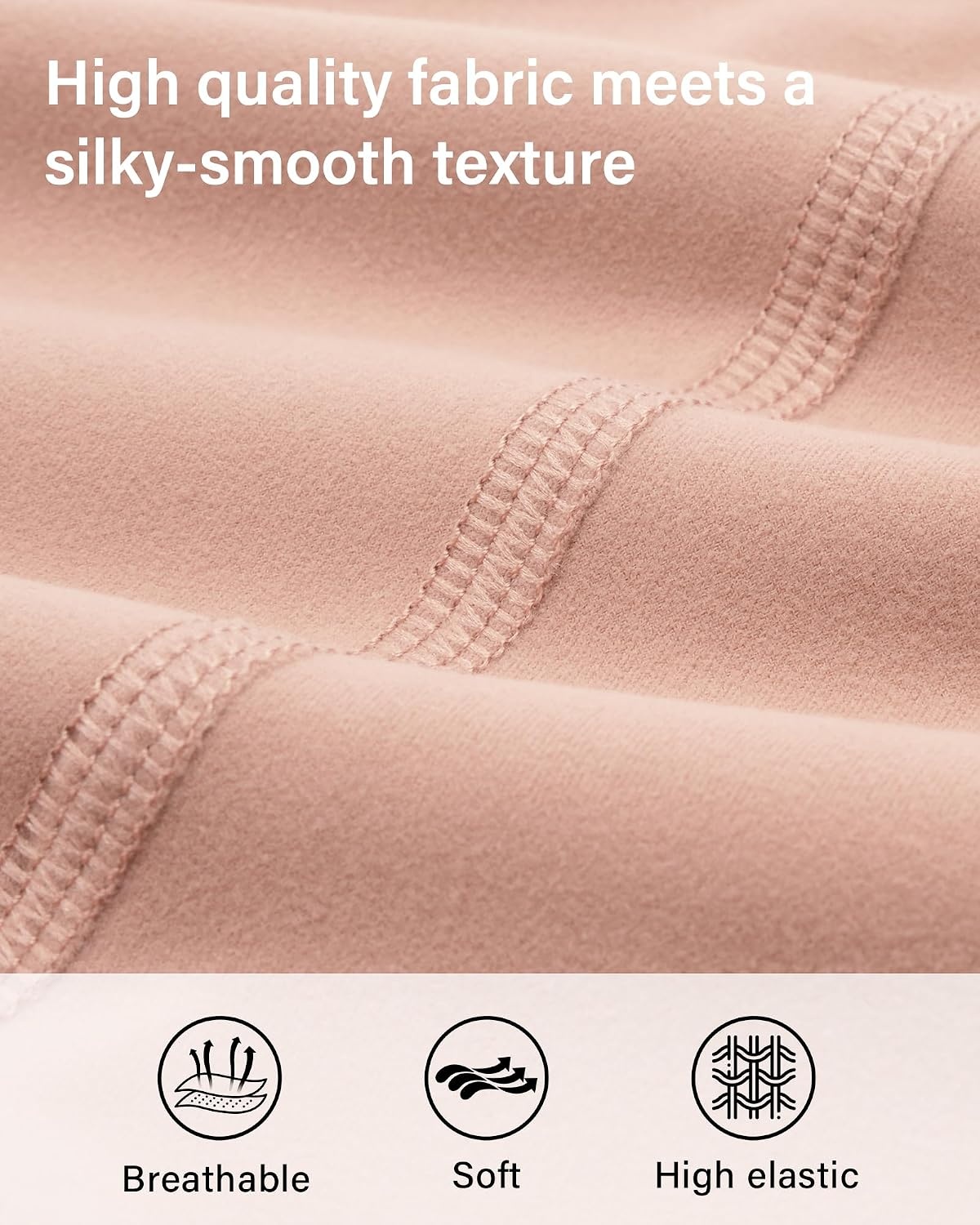 Stelle High Waisted Yoga Leggings with Pockets, Buttery Soft Workout Yoga Pants for Women Tummy Control Running Gym(Brushed Buttery Soft-rose Clay)