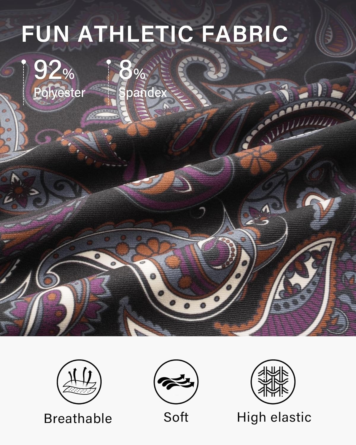 Stelle Women’s Athletic Skorts 17″ Golf Skirts Inner Shorts Tennis Skort with 2 Pockets Running Sports Pickleball Skirt(Vintage Paisley Print)