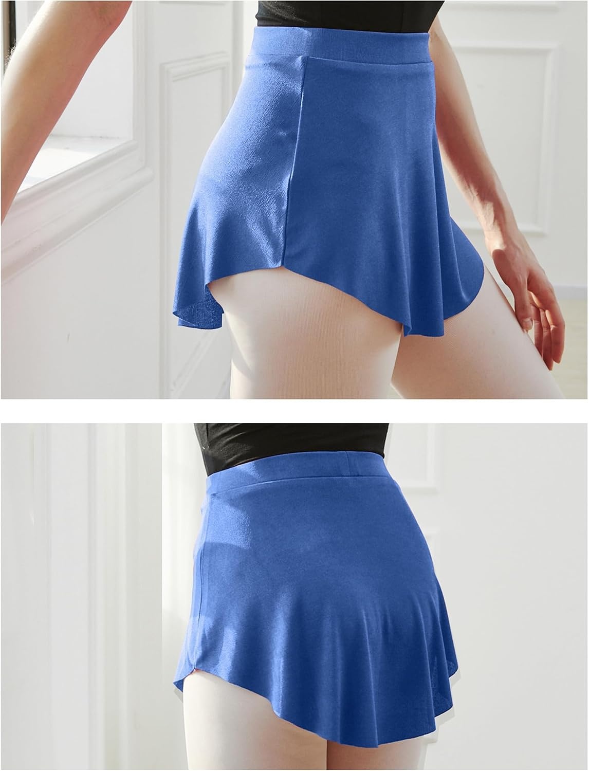 Stelle Ballet Skirt Women Dance Wrap Pull-On Skirts for Adult(Marine Blue)
