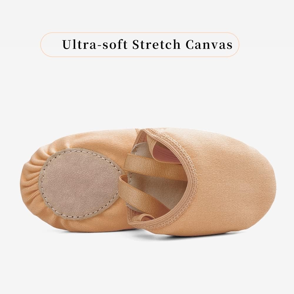 Stelle Half Soles Dance Shoes Women Men Canvas Lyrical Pirouette Ballet Shoes Turners Dance Shoes for Contemporary(Sand)