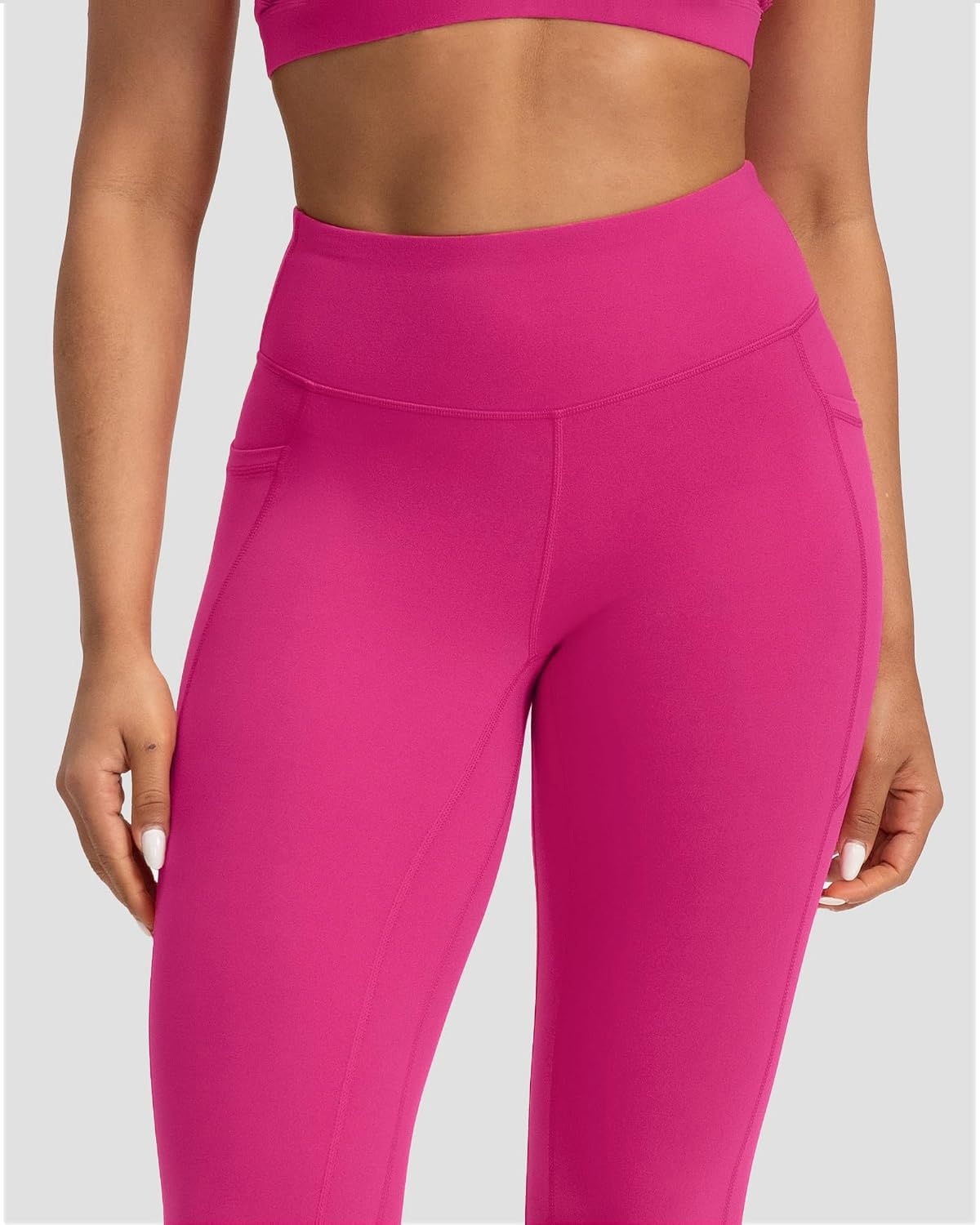 Stelle Leggings for Women with Pockets Workout Butt Lifting Yoga Pants | Flattering mid-waisted fit, Buttery soft, Four-way stretch, Breathable, 2 Side pockets, Fitness, Workout, Active performance(Dreamhouse Pink)
