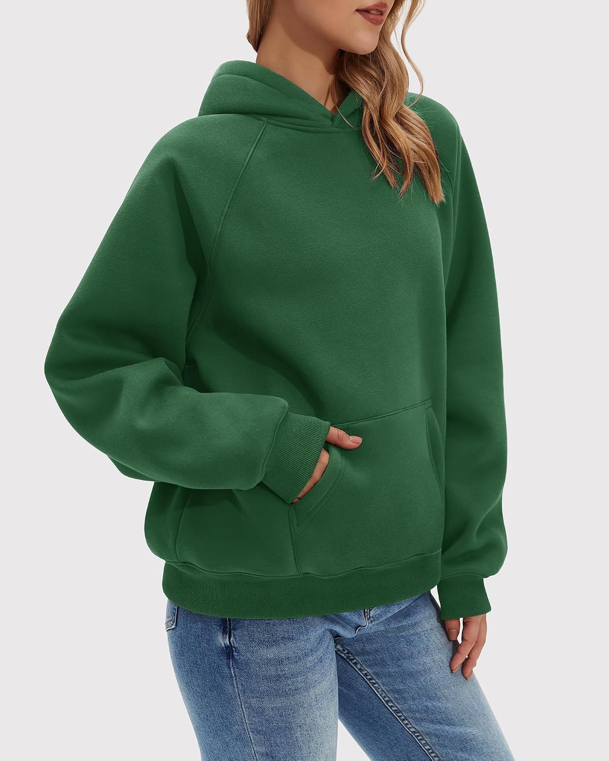 Stelle Women’s Oversized Fleece Hoodies Long Sleeve Casual Sweatshirt | Cozy Loose Fit Ultra Soft Fleece Pullover Offers Effortless Style for 2026 Fall and Winter Everyday Layering(Forest Green)