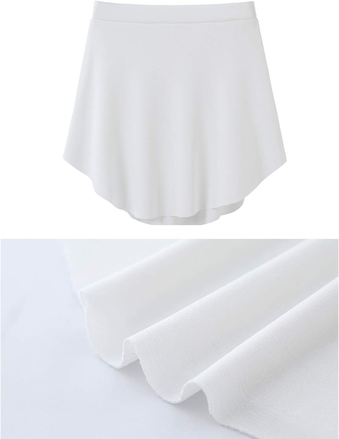 Stelle Ballet Skirt Women Dance Wrap Pull-On Skirts for Adult(White)