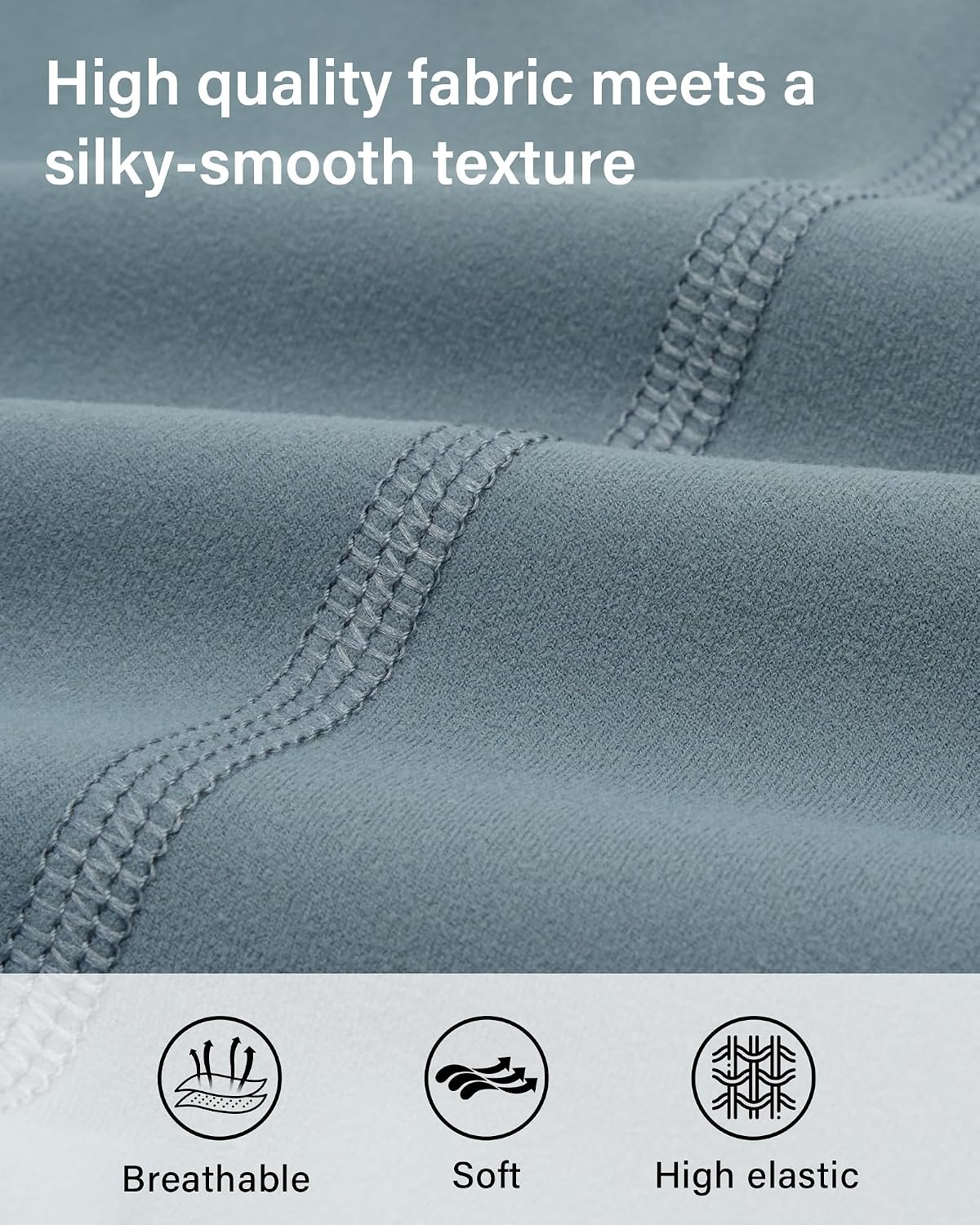 Stelle High Waisted Yoga Leggings with Pockets, Buttery Soft Workout Yoga Pants for Women Tummy Control Running Gym(Brushed Buttery Soft-gray Sage)