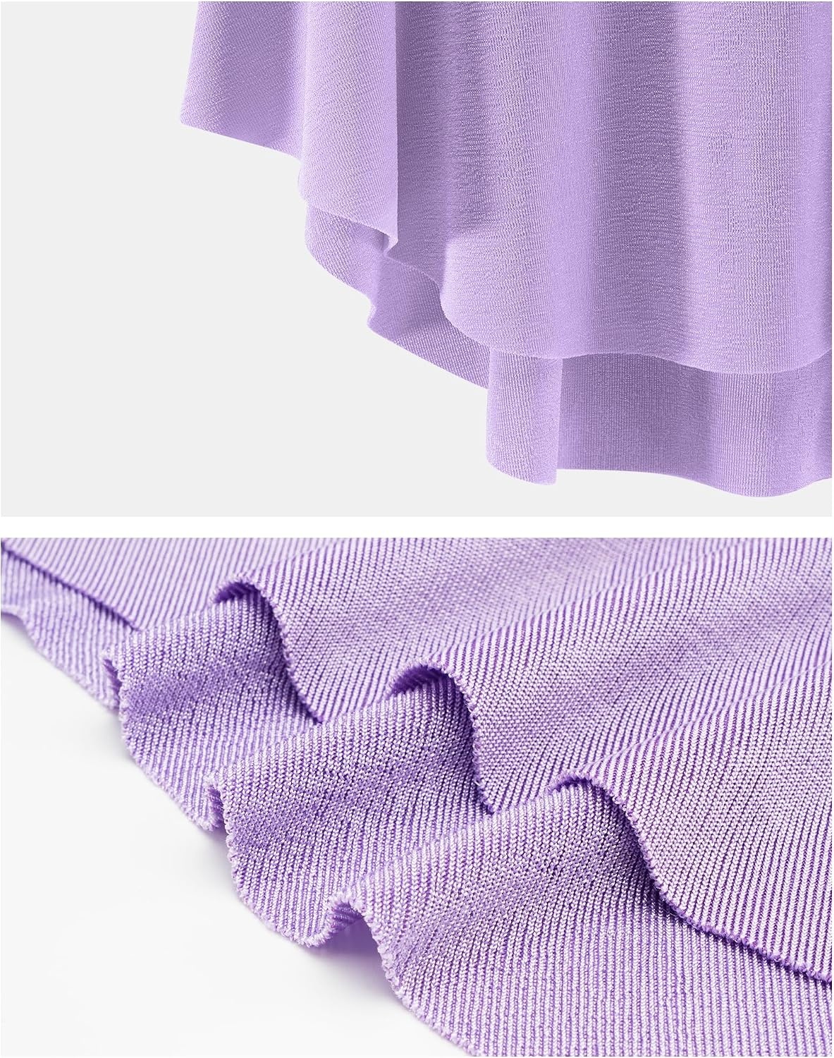 Stelle Ballet Skirt Women Dance Wrap Pull-On Skirts for Adult(Lilac)