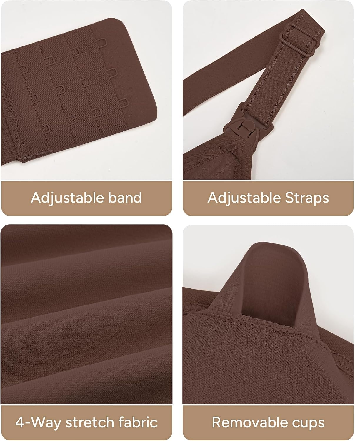 Stelle Nursing Bras Maternity Bralette Seamless for Breastfeeding | Removable pads, Soft stretch fabric, One-hand clips, Pregnancy, Postpartum, Everyday comfort(3 Pack Cocoa)