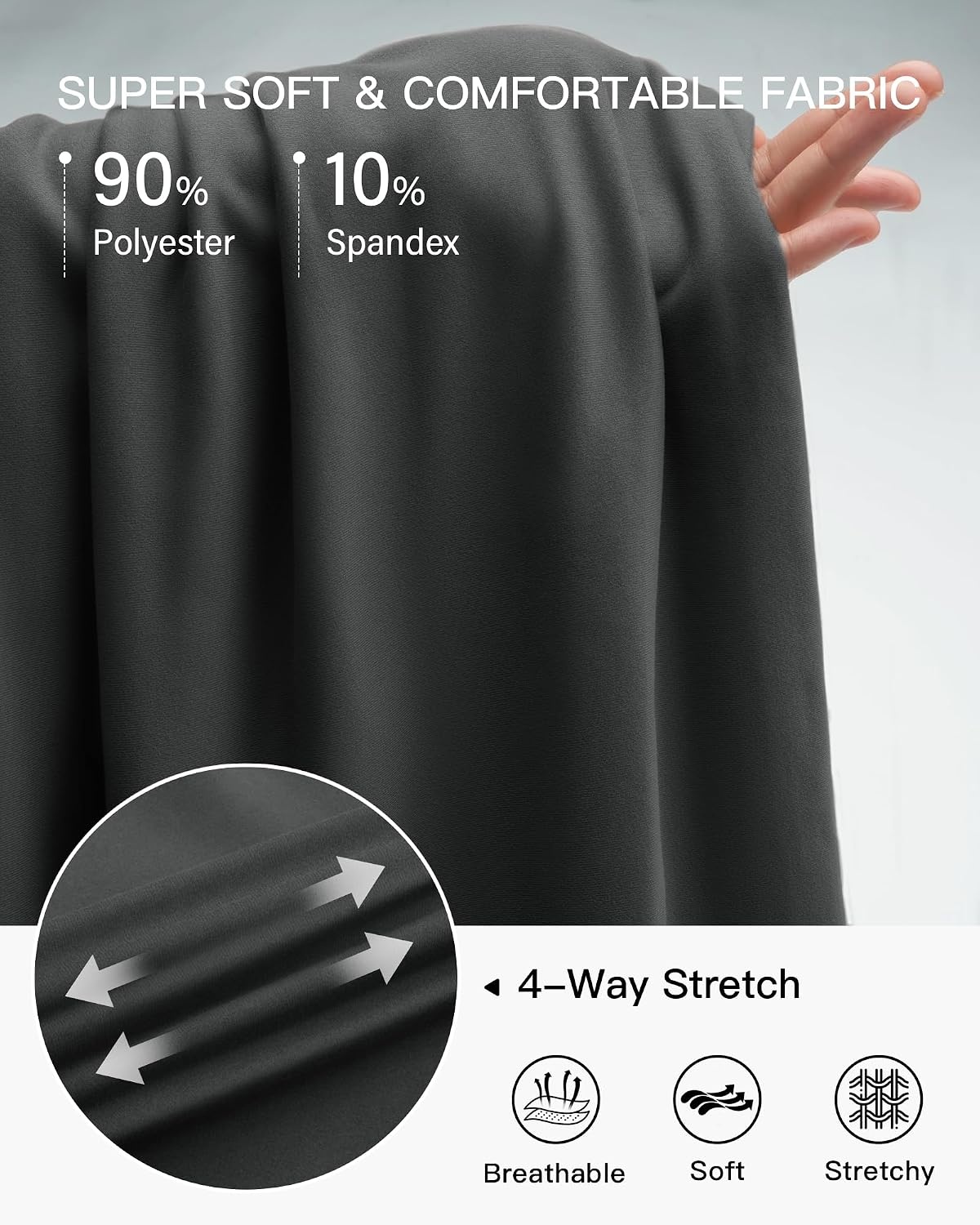 Stelle Women’s Wide Leg Lounge Pants Soft Stretch Casual Travel Wear | Elastic waistband, Relaxed fit, Breathable fabric, Yoga, Lounge, Vacation, Everyday comfort(Charcoal)