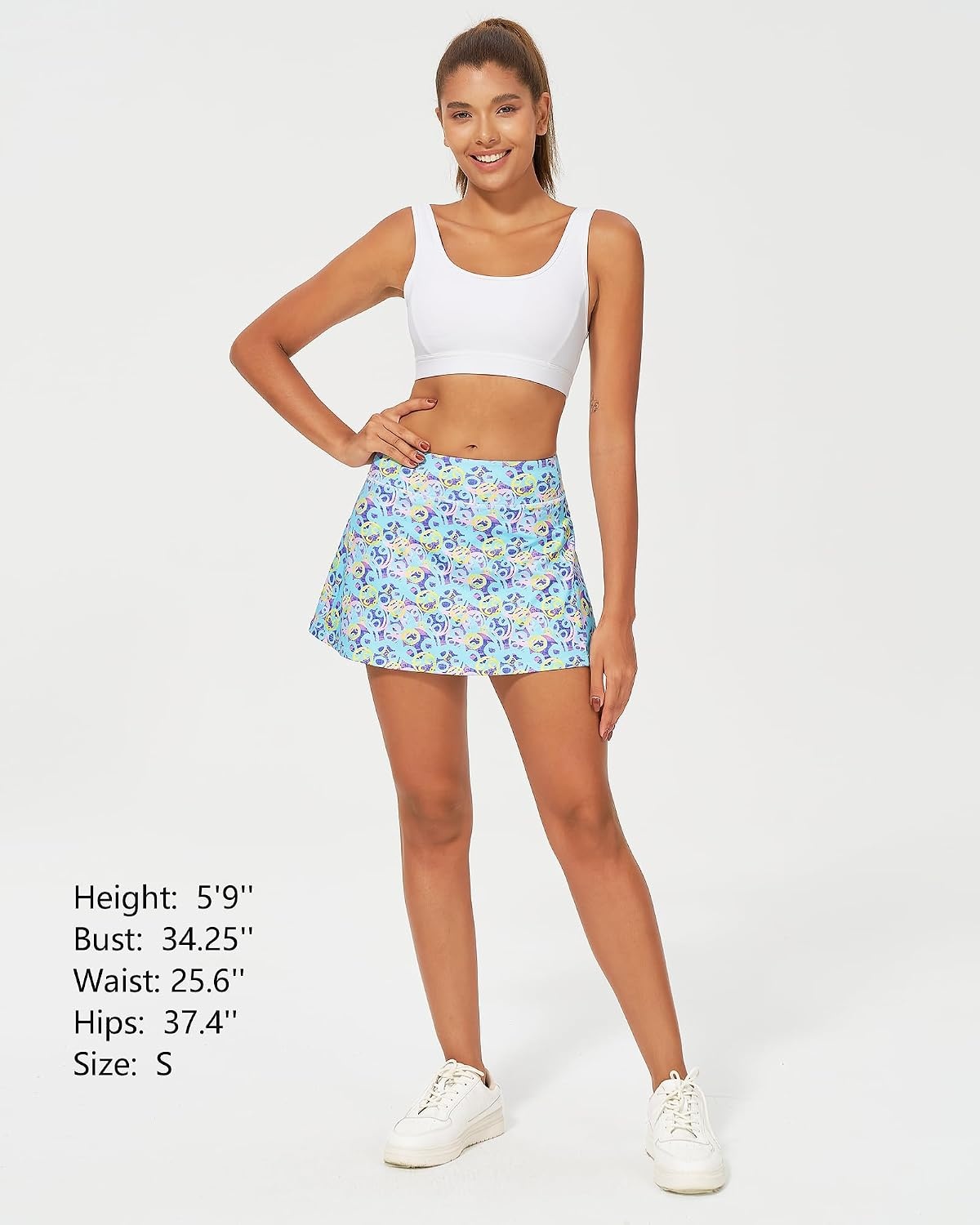 Stelle Women’s Tennis Golf Skirts High Waisted with Pockets Inner Shorts for Athletic Skorts Sports Running Pickleball(Vibrant Pickle)