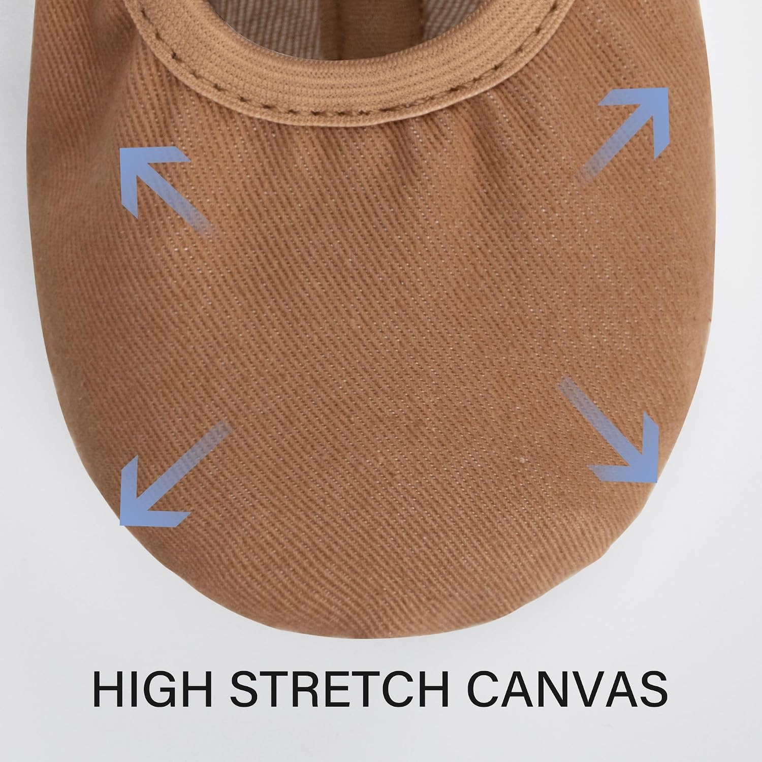 Stelle Ballet Shoes Toddler Slippers Highly Elastic Canvas Girls Ballerina Dance Shoes for Toddler/Little Kid/Big Kid/Women(Tan)