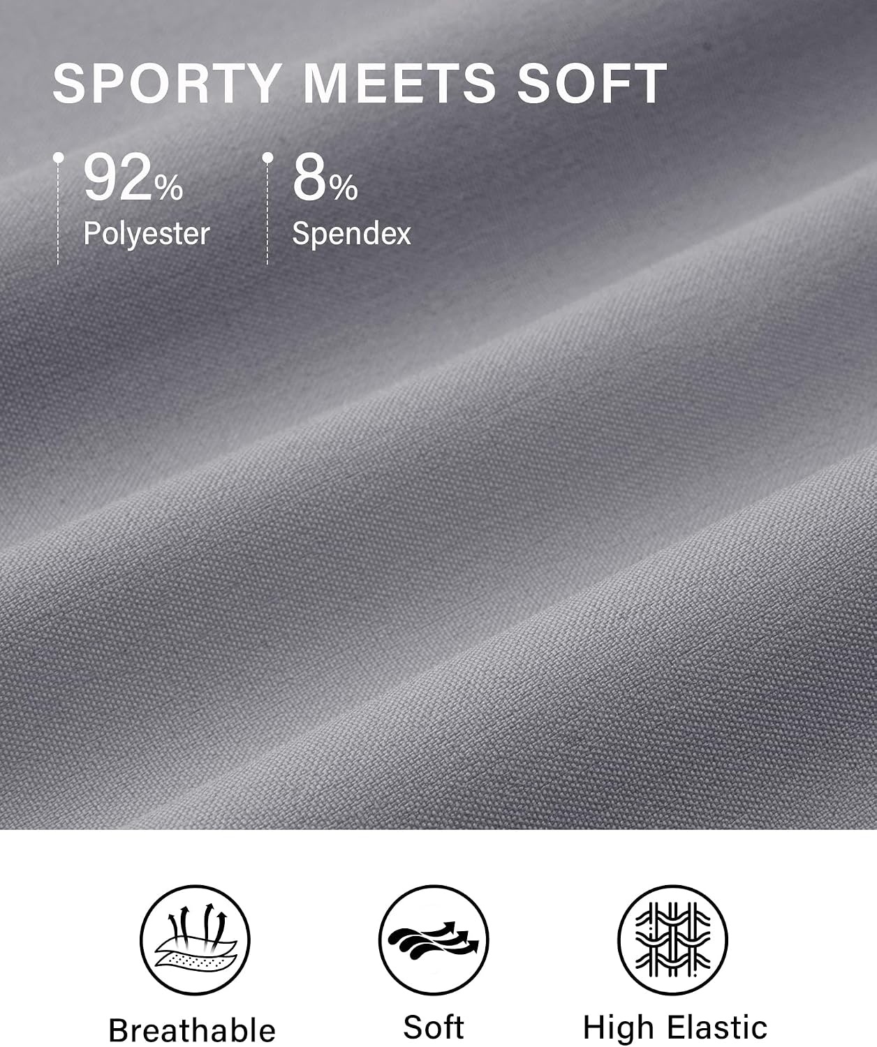 Stelle Womens 3″ Running Shorts Mesh Liner High Waisted Workout Shorts Quick Dry Dolphin Athletic Shorts with Pockets(Smoke Grey)