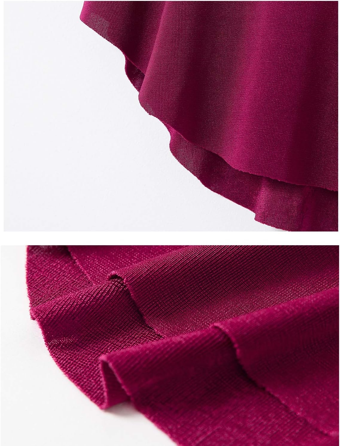 Stelle Ballet Skirt Women Dance Wrap Pull-On Skirts for Adult(Burgundy)