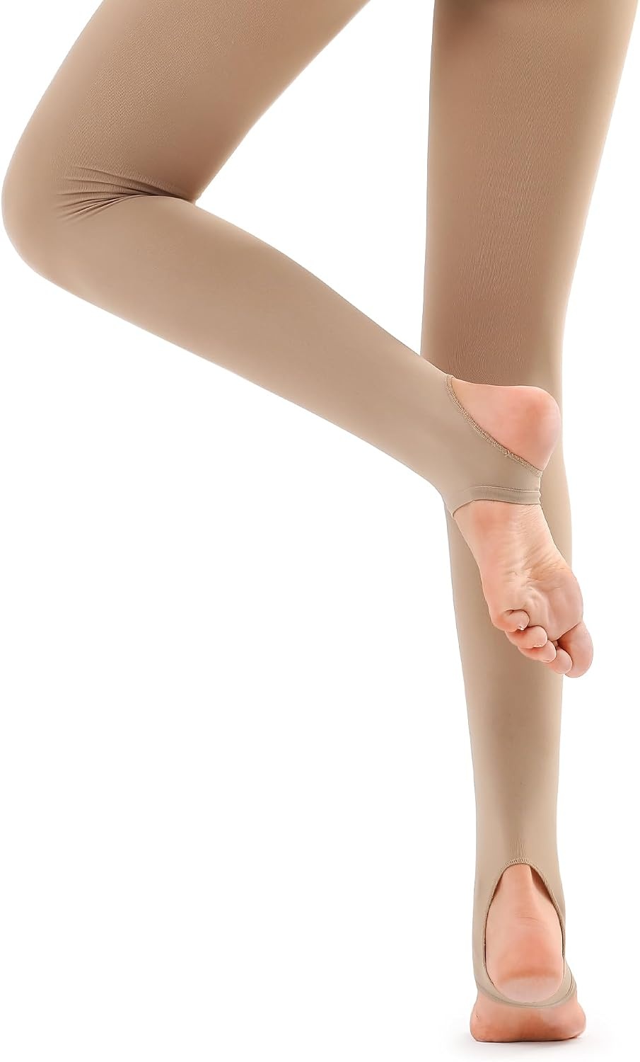 Stelle Girls Women Stirrup Ballet Tights for Dance Class Kids Adult(3 Pack Tan)