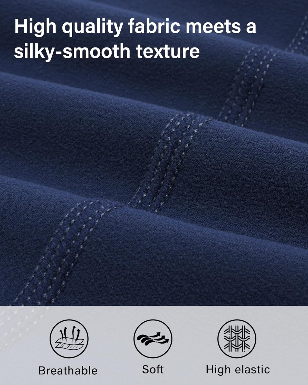 Stelle High Waisted Yoga Leggings with Pockets, Buttery Soft Workout Yoga Pants for Women Tummy Control Running Gym(Brushed Buttery Soft-navy)