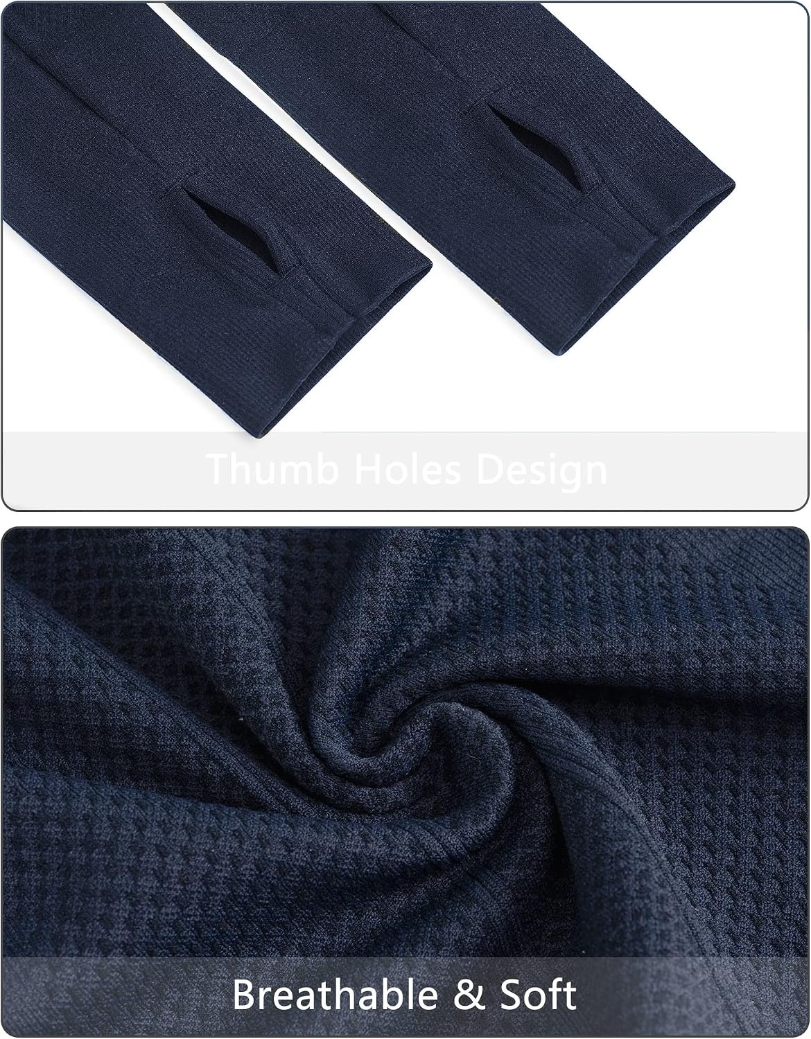 Stelle Womens Seamless Long Sleeve Workout Tops Compression Athletic Shirts | Seamless construction, Moisture-wicking fabric, Four-way stretch, Breathable, Soft, Thumbholes, Fitness, Active performance(Navy)
