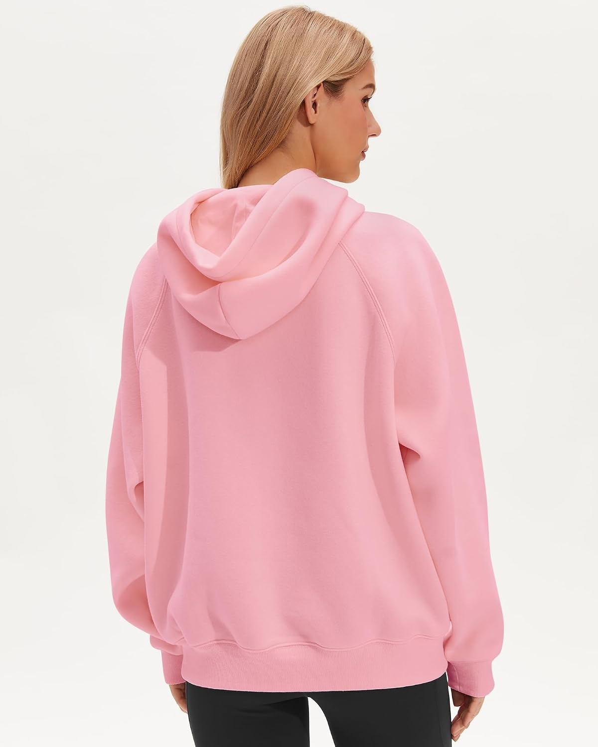 Stelle Women’s Oversized Fleece Hoodies Long Sleeve Casual Sweatshirt(Pink)