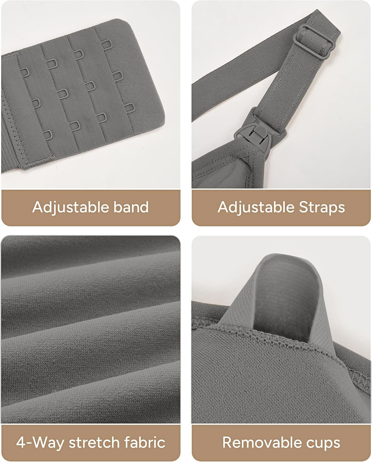 Stelle Nursing Bras Maternity Bralette Seamless for Breastfeeding | Removable pads, Soft stretch fabric, One-hand clips, Pregnancy, Postpartum, Everyday comfort(1 Pack Grey)