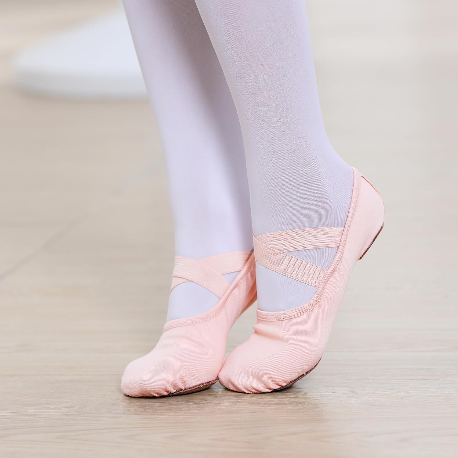 Stelle Ballet Shoes Toddler Slippers Highly Elastic Canvas Girls Ballerina Dance Shoes for Toddler/Little Kid/Big Kid/Women(Ballet Pink)