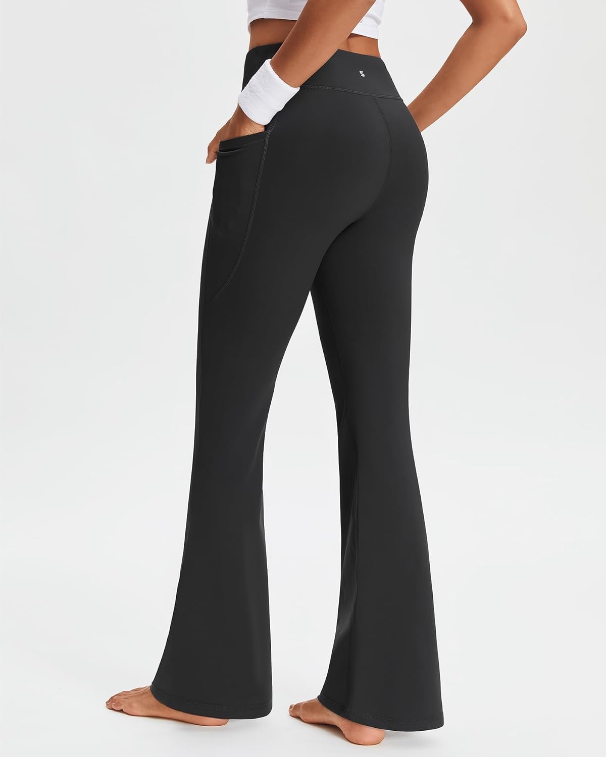 Stelle 29″ 31″ 33″ Fleece Lined Leggings for Women Thermal Bootcut Yoga Pants High-Waisted Winter Leggings with Pockets(Black)
