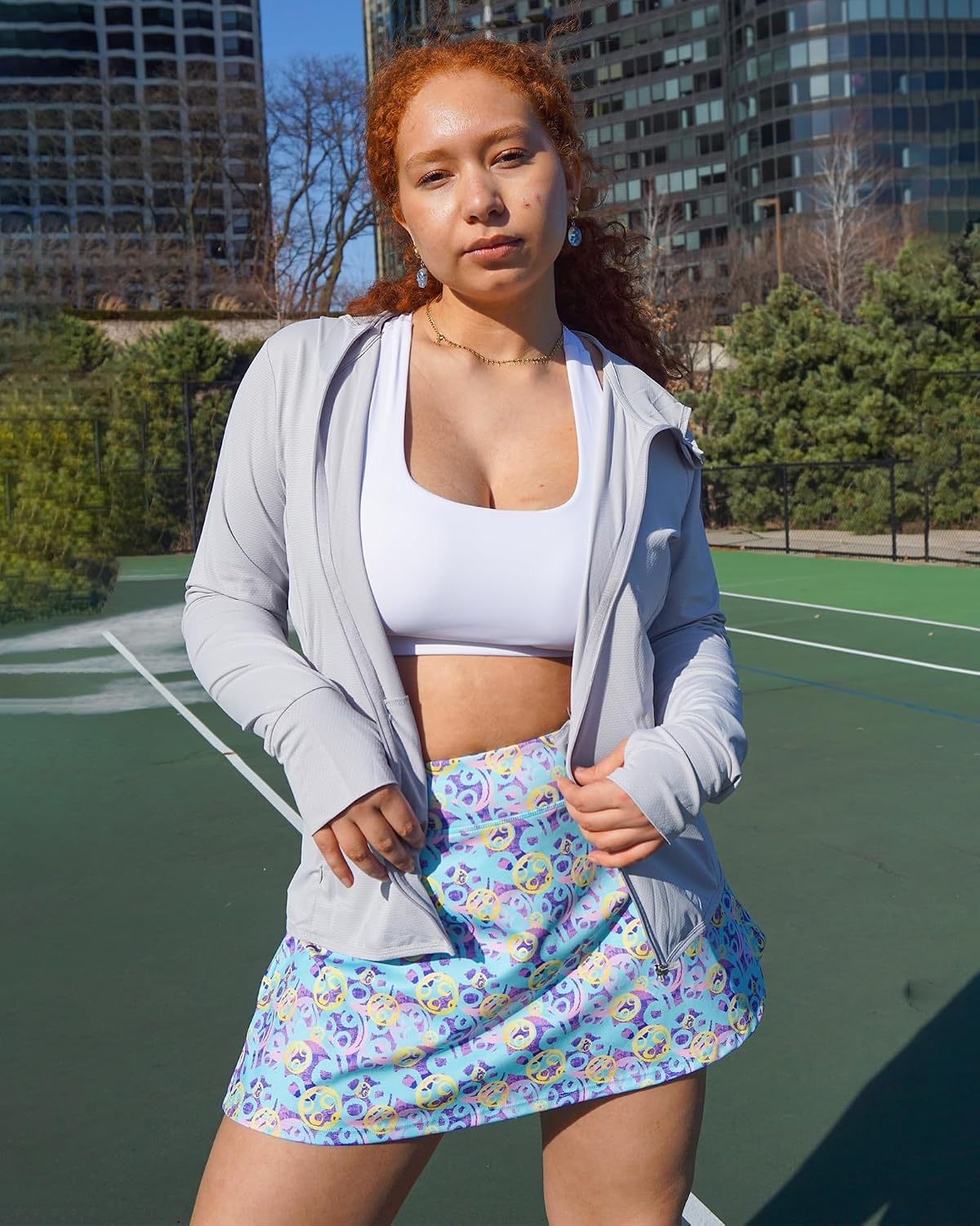 Stelle Women Tennis Skirt High Waisted Athletic Golf Skorts with Pockets | Tummy Control, Built-In Shorts, Deep Pockets, Pleated, Breathable, Lightweight, Tennis, Golf, Pickleball, Running, Workout(Vibrant Pickle)