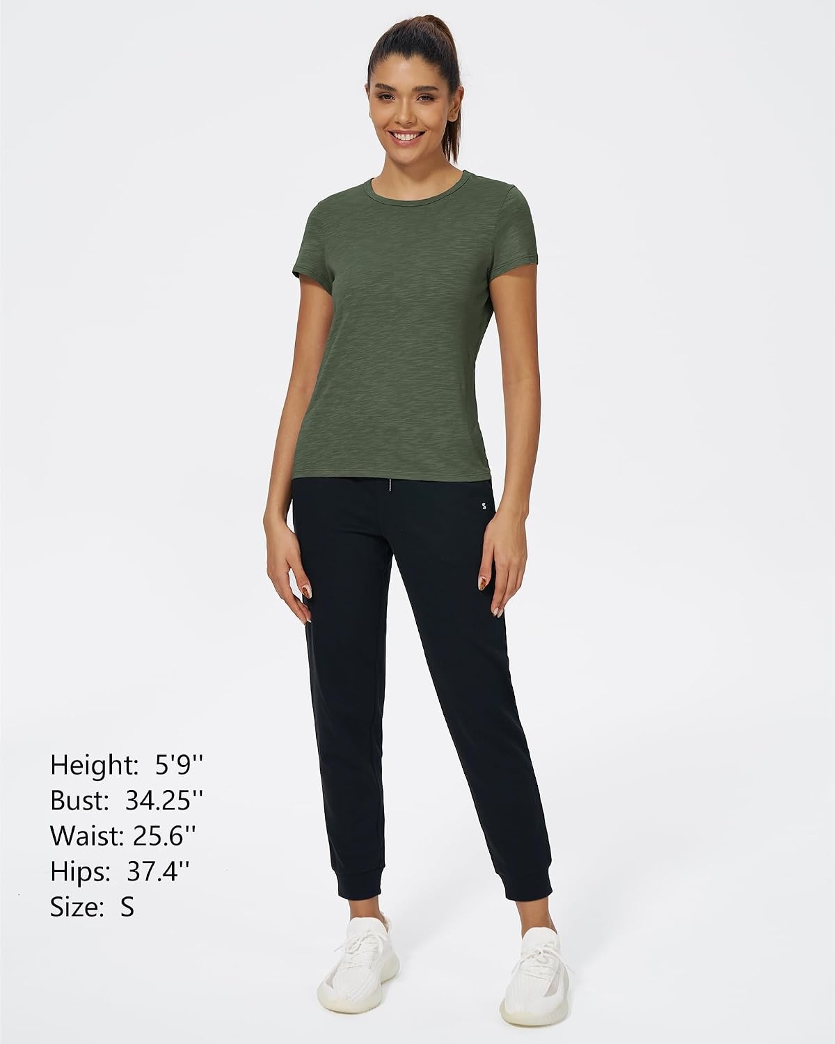Stelle Womens Modal Soft Crewneck Short Sleeve T Shirts Basic Tees | Breathable,Cotton Blend,Loose Fit,Lightweight,Casual,Layering essential,Streetwear,Summer Outfits(Utility Green)
