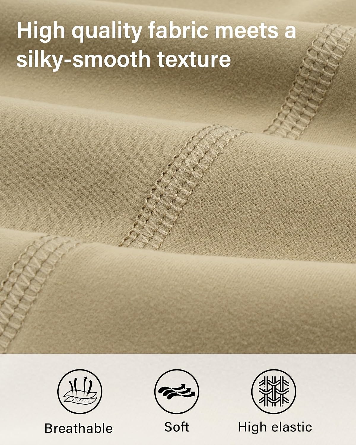 Stelle High Waisted Yoga Leggings with Pockets, Buttery Soft Workout Yoga Pants for Women Tummy Control Running Gym(Brushed Buttery Soft-stone)