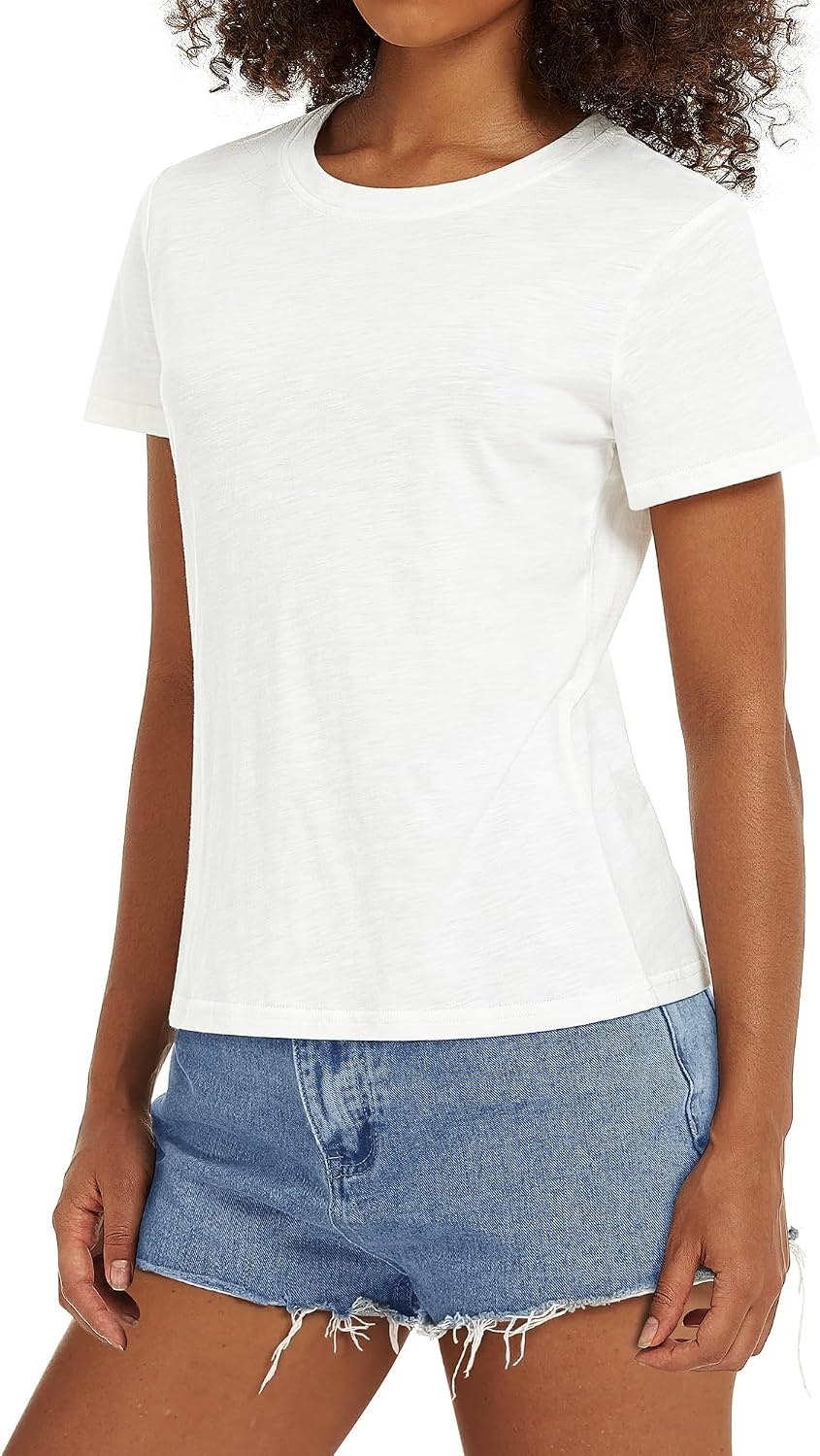 Stelle Womens Cotton T Shirts Comfort Soft Casual Everyday Modal Tops | Breathable fabric, Relaxed fit, Short sleeves, Layering essential, Lounge, Travel, Machine washable(Off-white)