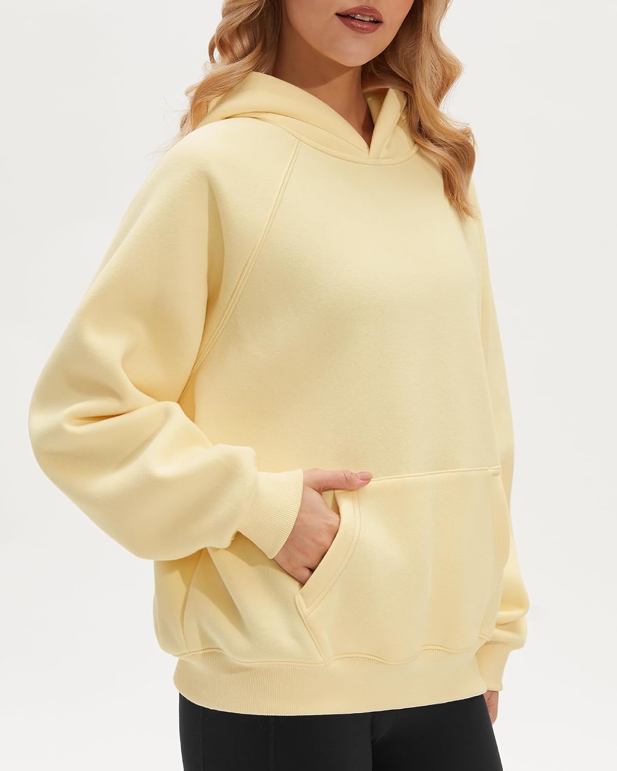 Stelle Women’s Oversized Fleece Hoodies Long Sleeve Casual Sweatshirt | Cozy Loose Fit Ultra Soft Fleece Pullover Offers Effortless Style for 2026 Fall and Winter Everyday Layering(Butter)