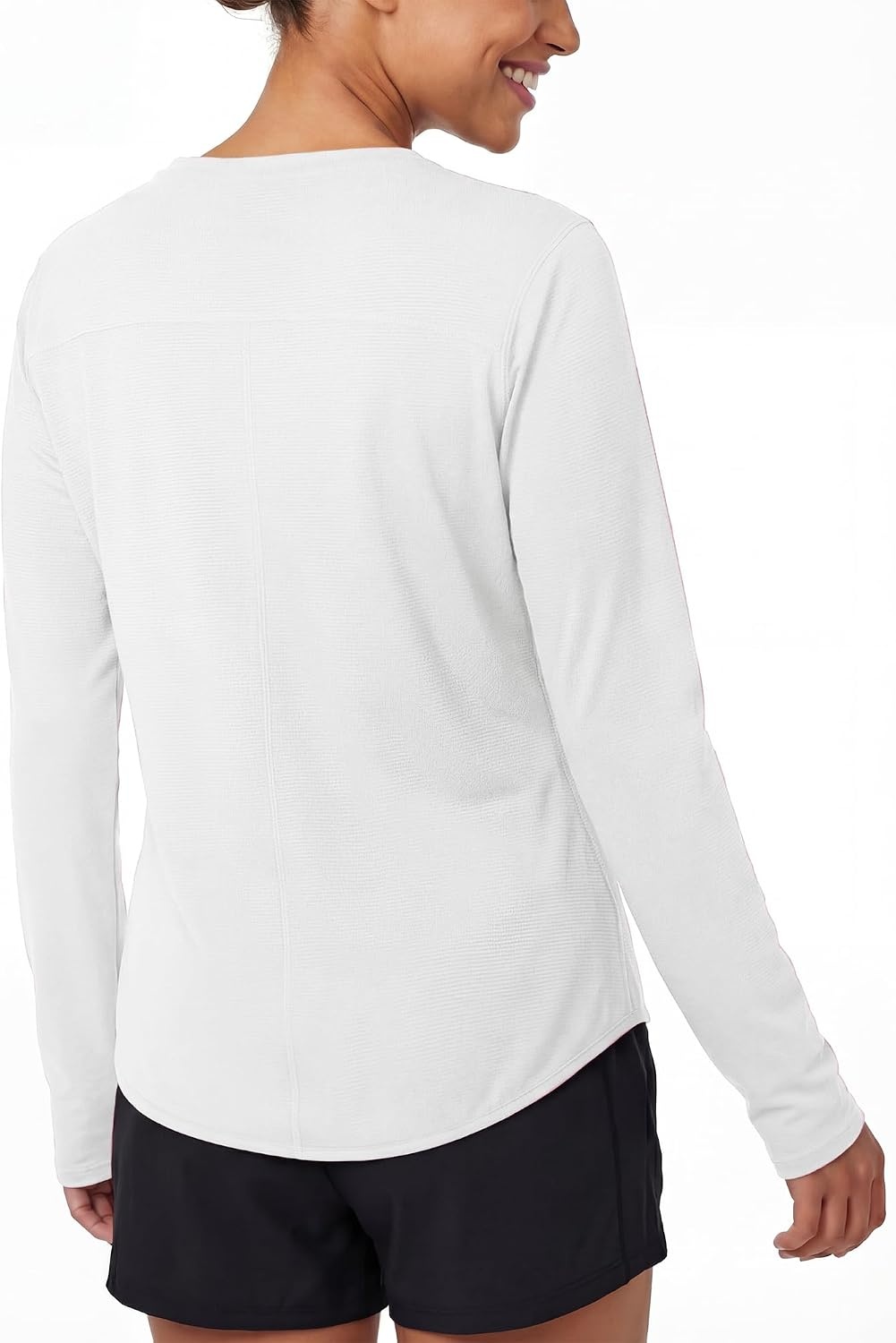 Stelle Women’s Long Sleeve Sun Shirts Quick Dry Workout Top | UPF 50+ Sun Protection, Long Sleeve Shirt, Quick Dry, Lightweight, Workout Top, Running Shirt, Athletic Wear(White)