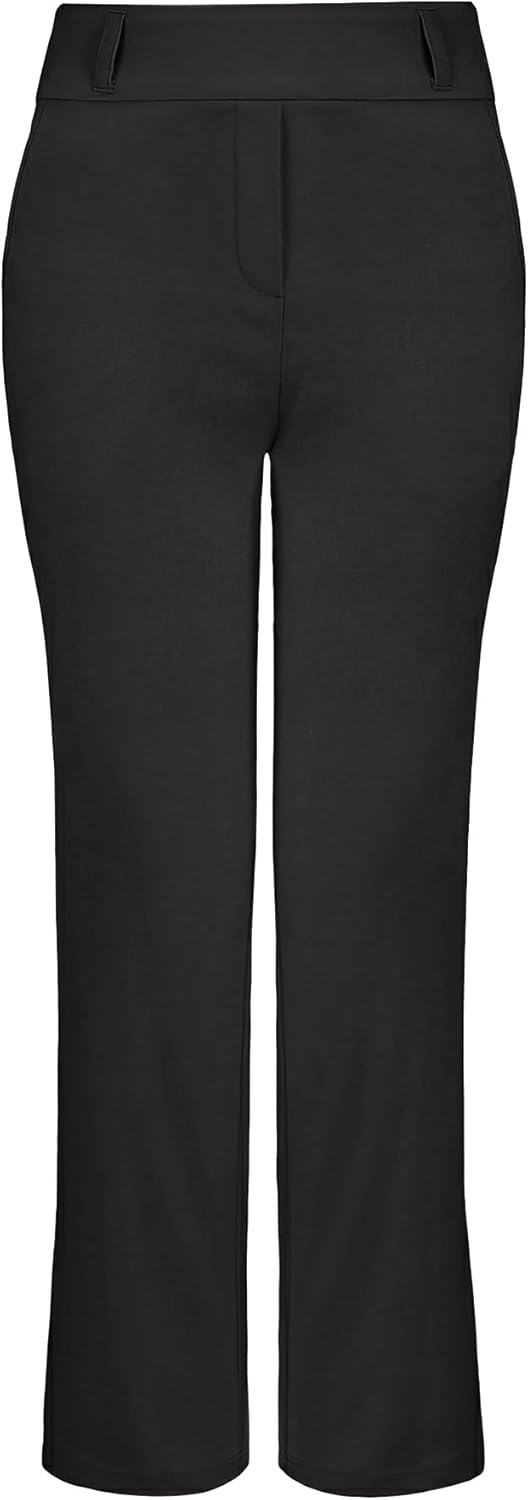 Stelle Women’s Dress Pants Stretchy Bootcut Stretch Work Business Casual Office with Pockets(Black)