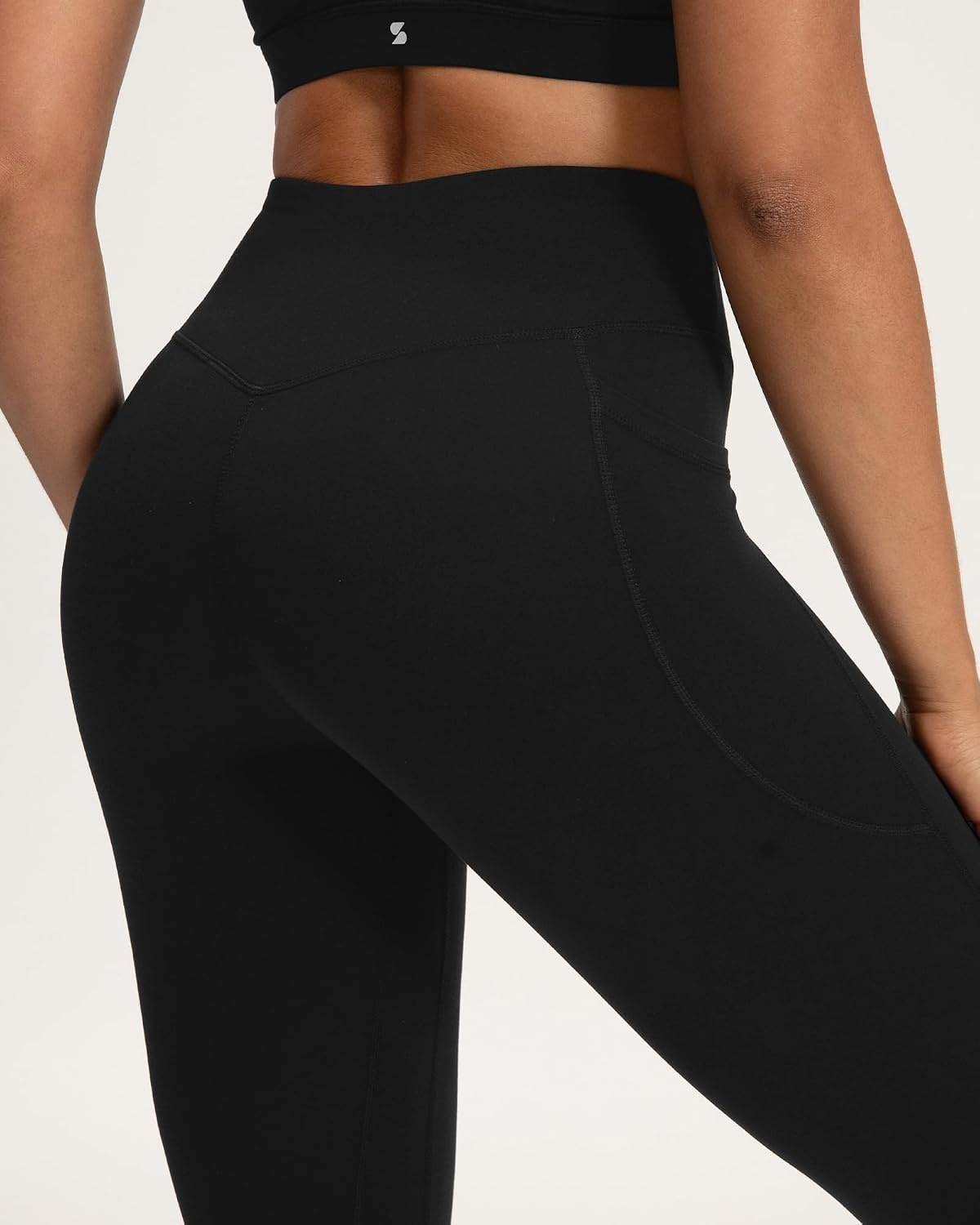 Stelle Leggings for Women with Pockets Workout Butt Lifting Yoga Pants | Flattering mid-waisted fit, Buttery soft, Four-way stretch, Breathable, 2 Side pockets, Fitness, Workout, Active performance(Black)