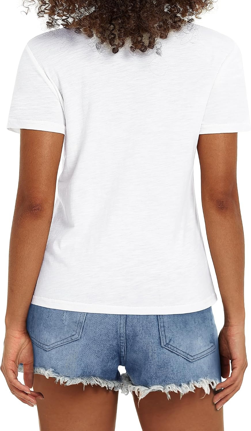 Stelle Women’s Classic Crewneck T-Shirt Cotton Modal Casual Everyday Top | Breathable fabric, Relaxed fit, Short sleeves, Layering essential, Lounge, Travel, Machine washable(White)