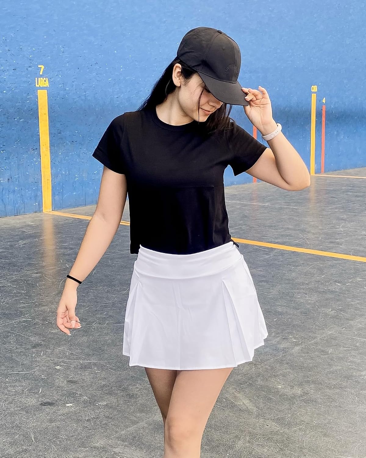 Stelle Women’s Cotton T-Shirts Crewneck Short Sleeve Basic Tees Summer Casual Solid Crop Tops(Black)