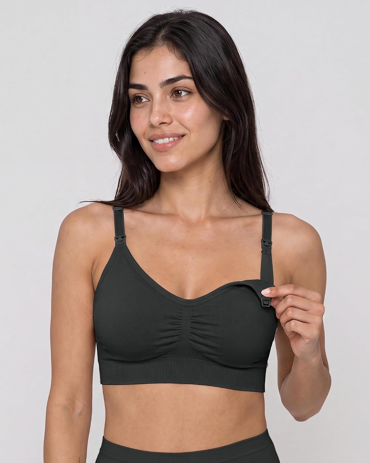 Stelle Nursing Bras Maternity Bralette Seamless for Breastfeeding(1 Pack Black)