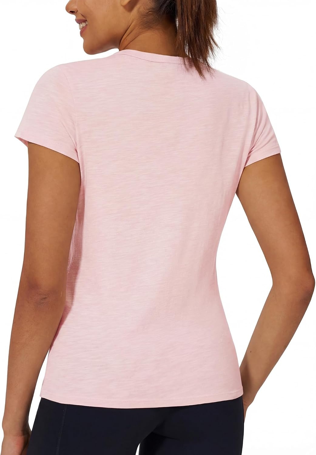 Stelle Womens Modal Soft Crewneck Short Sleeve T Shirts Summer Casual Basic Tops Tees(Light Pink)