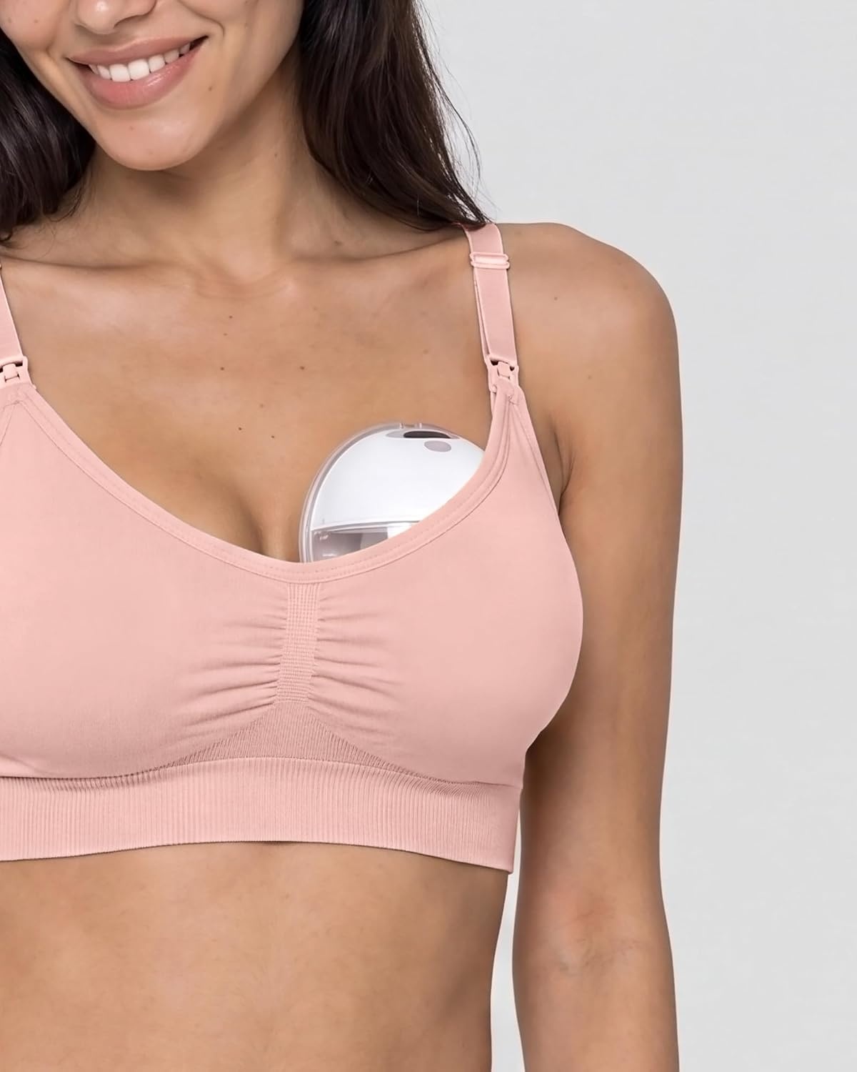 Stelle Nursing Bras Maternity Bra for Breastfeeding Pregnancy Wireless Bralette with Pads, Extenders & Clips(Black+gray+rose Pink)