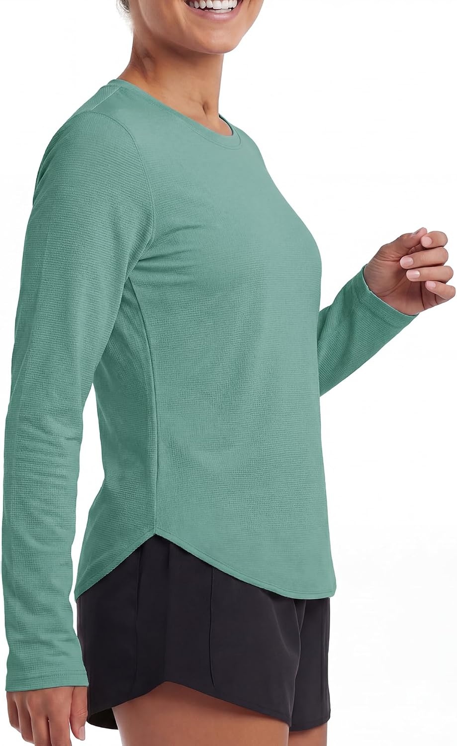 Stelle Women’s Long Sleeve Sun Shirts Quick Dry Workout Top | UPF 50+ Sun Protection, Long Sleeve Shirt, Quick Dry, Lightweight, Workout Top, Running Shirt, Athletic Wear(Sage Green)
