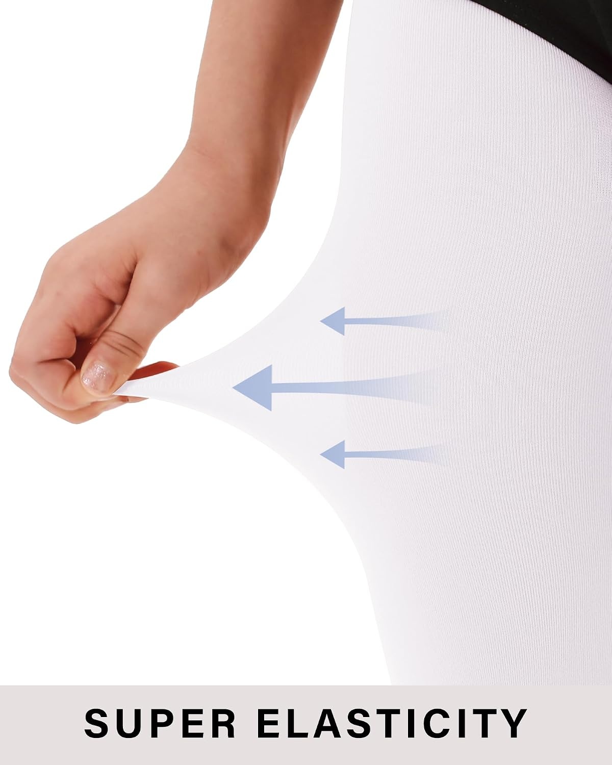 Stelle Girls Women Stirrup Ballet Tights for Dance Class Kids Adult(White)