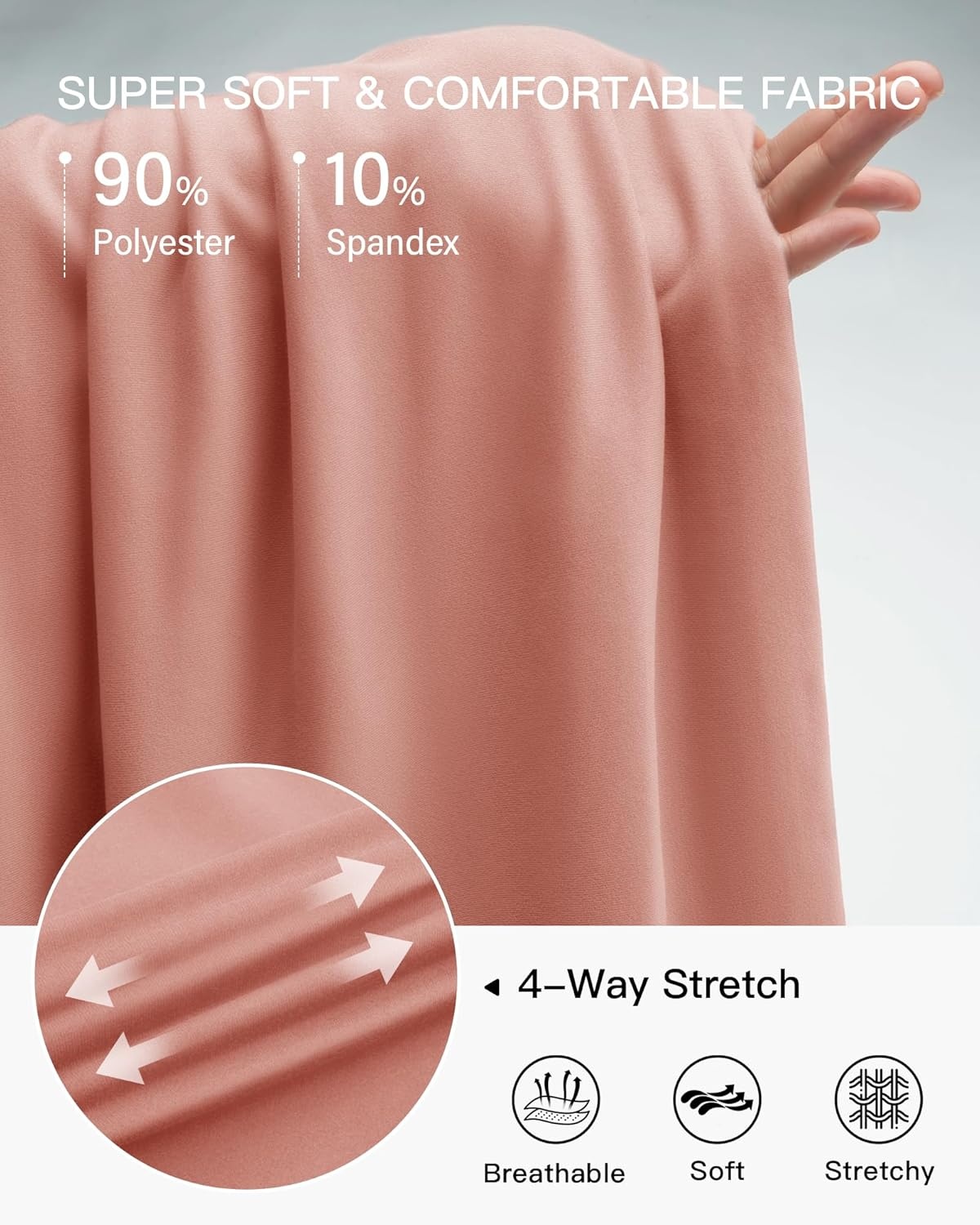 Stelle Wide Leg Yoga Pants for Women High Waisted Super Comfy Buttery Soft Lounge Pants with Pockets 26/28/30 Inseam(Dusty Pink)