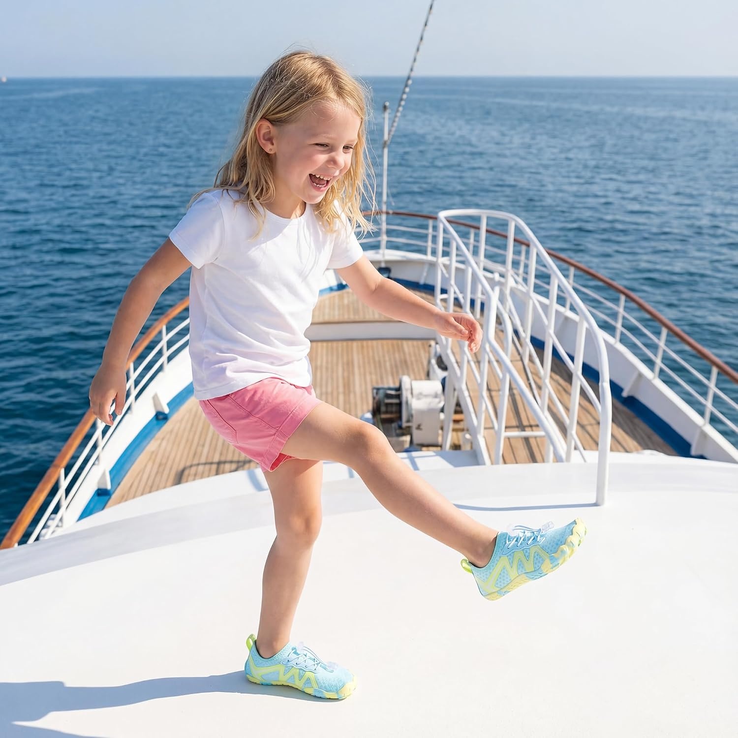 Stelle Kids Water Shoes Quick Dry Barefoot Drawstring(Seafoam Pop)