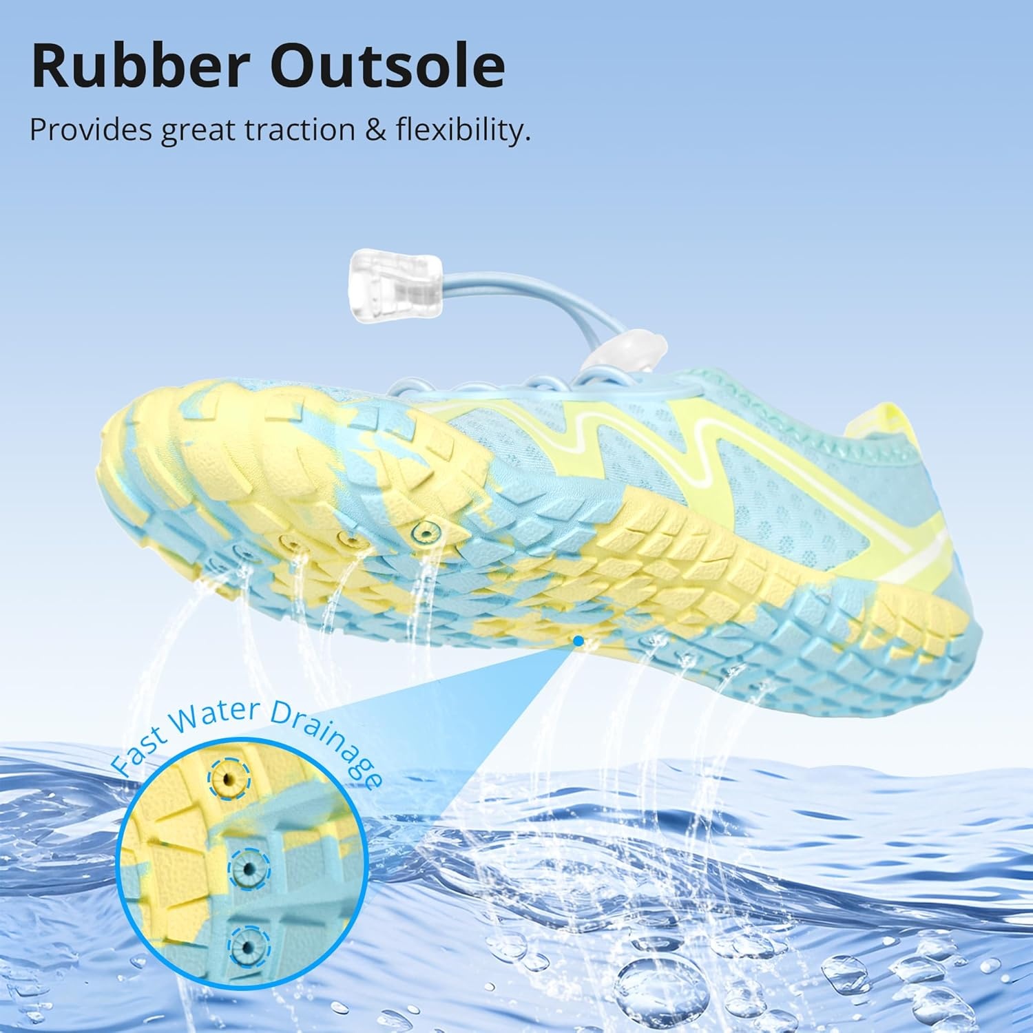 Stelle Water Shoes for Kids Girls Boys Swim Beach Hiking Barefoots Shoes for Toddler/Little/Big Kids(Seafoam Pop)