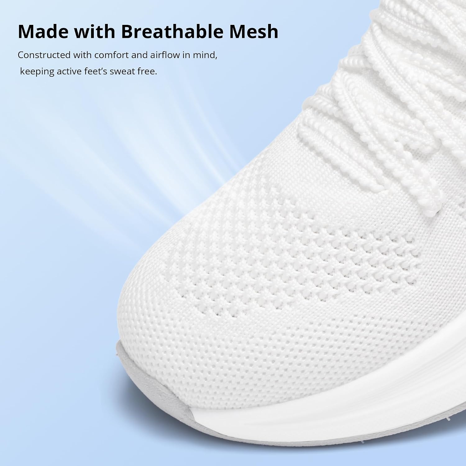 Stelle Girls Sneakers Kids Tennis Running Walking Shoes Slip-On Athletic Non Slip Lightweight Breathable Sport Shoes for Little/Big Kid(White)