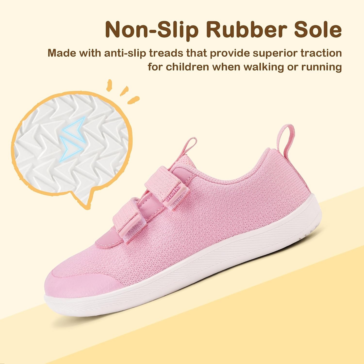 Stelle Toddler Wide Toe Box Barefoot Shoes Kids Sneakers for Boys Girls Zero Drop Minimalist Breathable Lightweight Non Slip Walking Running Shoes(Pink)