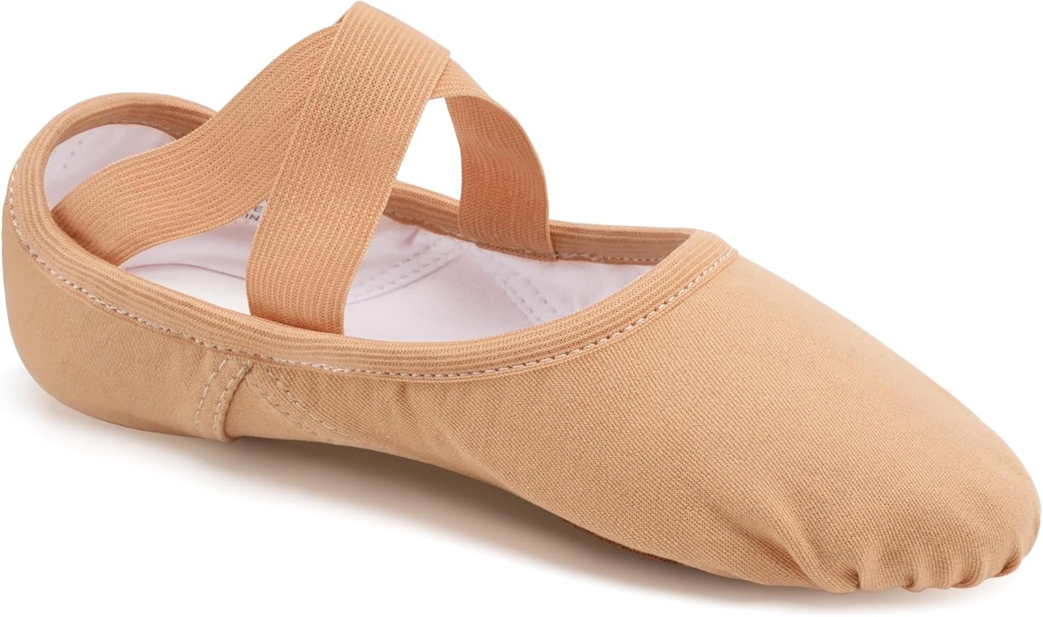 Stelle Ballet Shoes Women Highly Stretch Canvas Dance Slippers Ballet Flats(Tan)